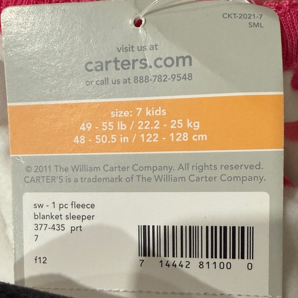 Carter's White One Piece with Pink and Black Dots - Kids size 7 - Picture 9 of 9